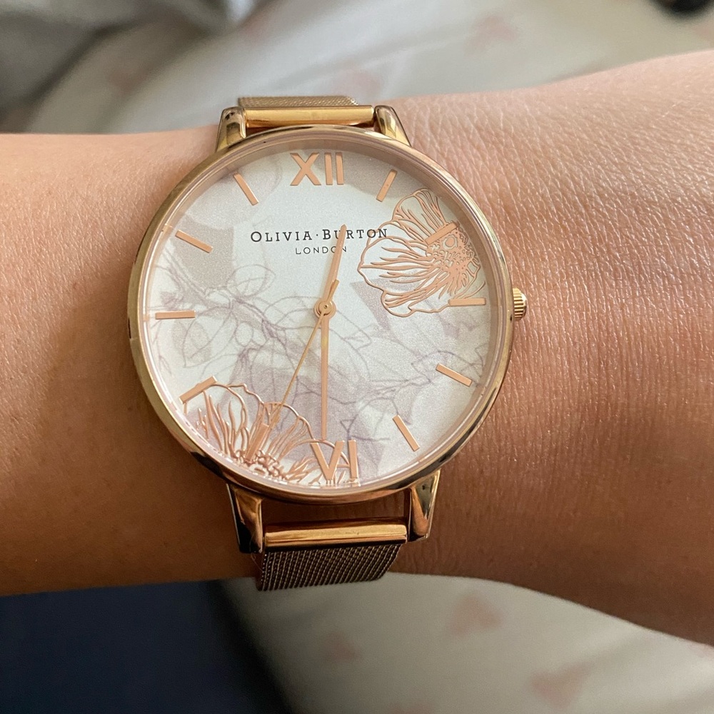 Olivia Burton Rose Gold Floral Watch
